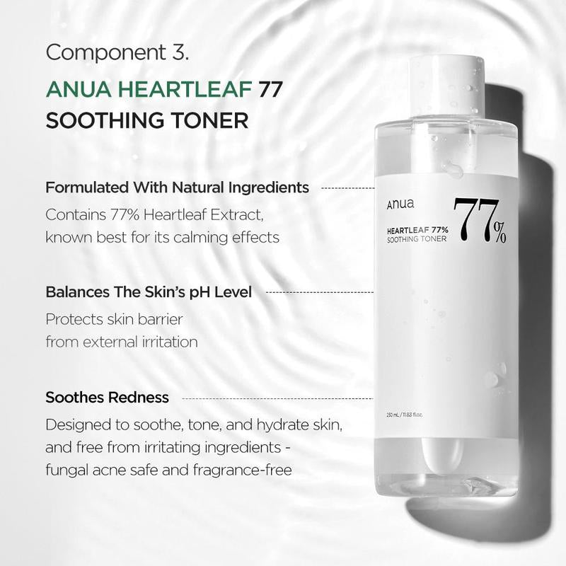 [Anua Official Shop] Anua Essential Trio (Oil Cleanser + Deep Cleansing Foam + Calming Toner)｜Gentle Korean Skincare, Facial Cleanser