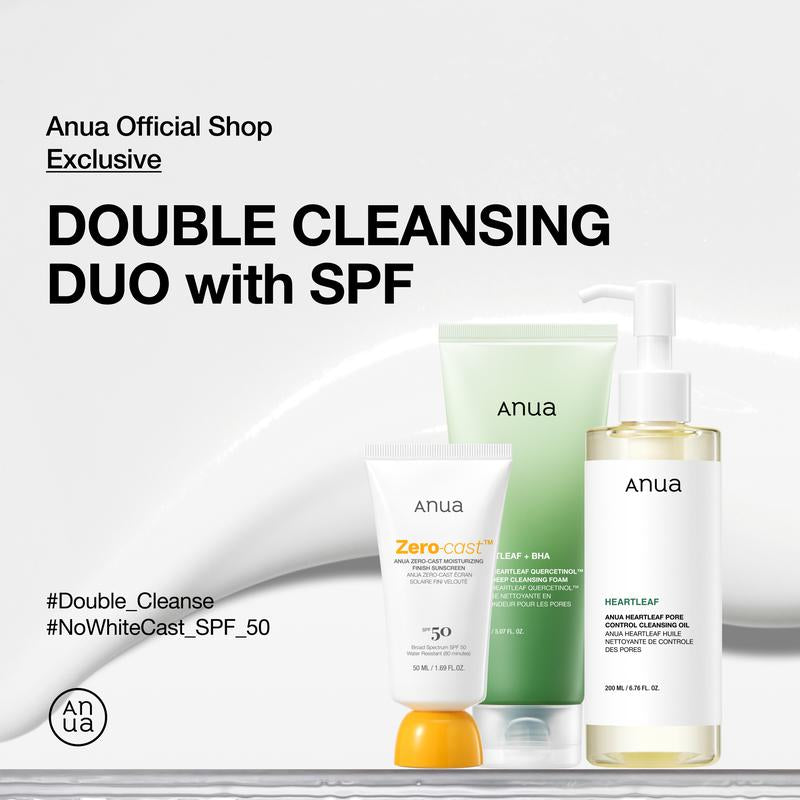 [Anua Official Shop] Skincare Essentials for Beginners | Double Cleanse, Sunscreen, No White Cast, Spf, Facial Wash, Deep Pore Cleanse