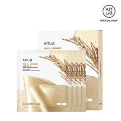 [Anua Official Shop] No.1 Korean Rice 70 Glow Collagen Mask | 38G*4Sheets, Collagen, Gel Mask, Korean Skincare, Ceramide, Moisturizing, Hydration, Firming, Radiance, Rice Extract