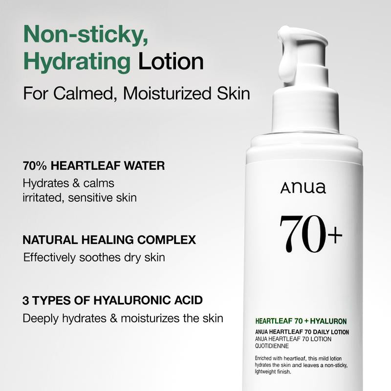 [Anua Official Shop] Heartleaf 70 Daily Lotion 6.76 Fl.Oz. (200Ml) ｜Oily-Skin Moisturizers, Comfort & Hydrate Moisturizer, Korean Skin Care