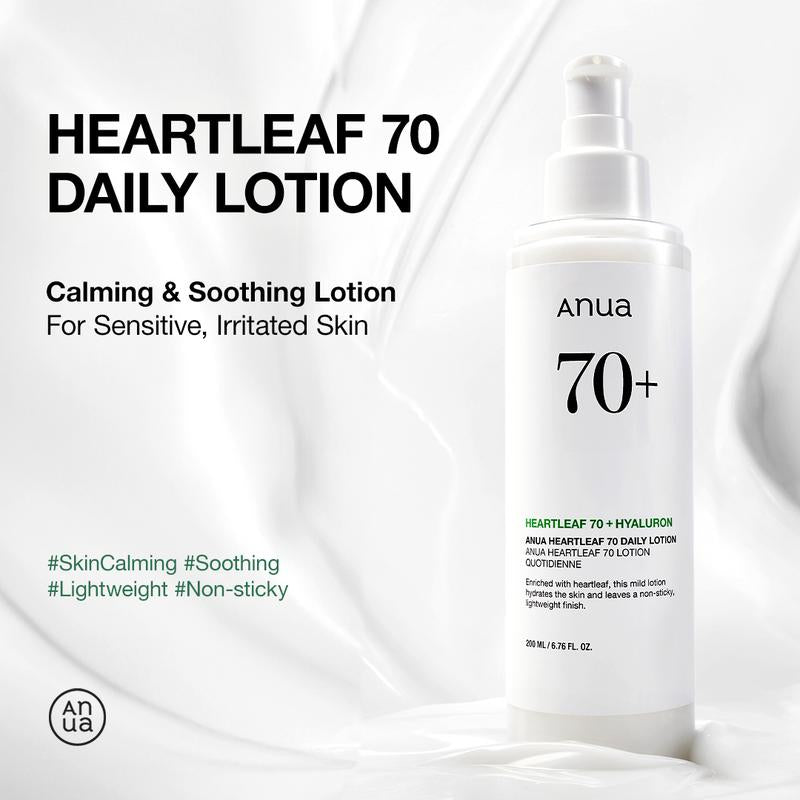 [Anua Official Shop] Heartleaf 70 Daily Lotion 6.76 Fl.Oz. (200Ml) ｜Oily-Skin Moisturizers, Comfort & Hydrate Moisturizer, Korean Skin Care