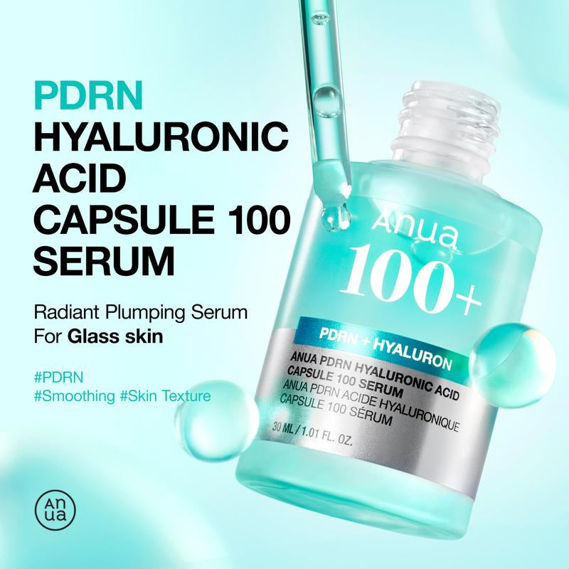 [Anua Official Shop] PDRN Hyaluronic Acid Capsule 100 Serum 1.01 Fl. Oz.(30Ml) | Hyaluronicacid, Radiant Plumping Serum, Korean Skincare, Facial Serum, Hydrate, Lightweight