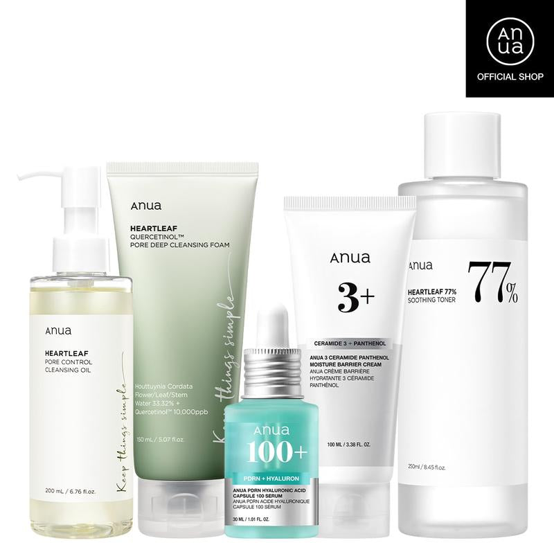 [Anua Official Shop] PDRN Youthful Glow Routine for Winter | Facial Cleanser, Layering Toner, Hydrating Serum, Non Comedogenic, Moisturizer Skincare