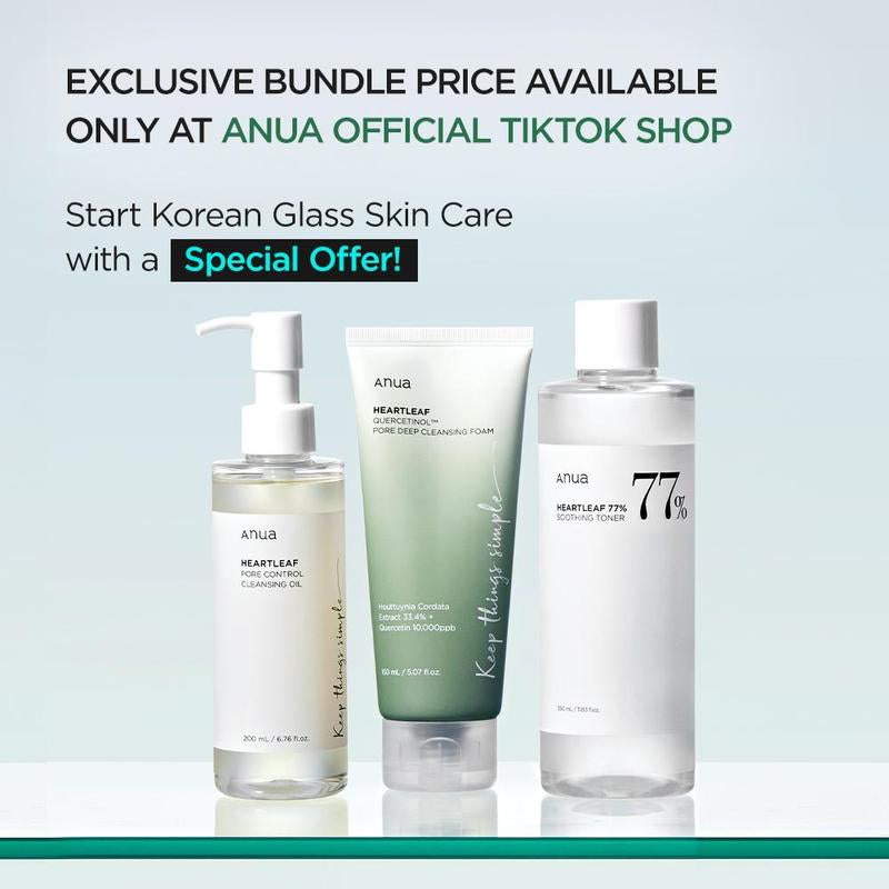 [Anua Official Shop] Anua Essential Trio (Oil Cleanser + Deep Cleansing Foam + Calming Toner)｜Gentle Korean Skincare, Facial Cleanser