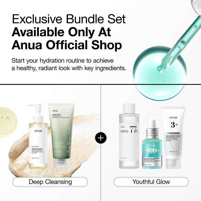 [Anua Official Shop] PDRN Youthful Glow Routine for Winter | Facial Cleanser, Layering Toner, Hydrating Serum, Non Comedogenic, Moisturizer Skincare
