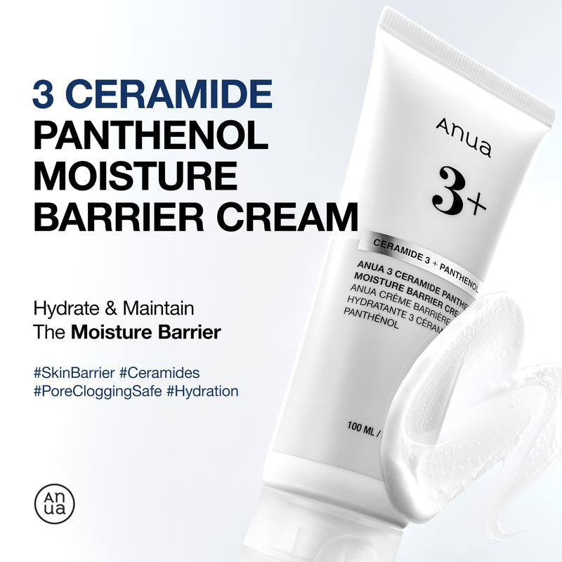 [Anua Official Shop] 3 Ceramide Panthenol Moisture Barrier Cream (100Ml/3.38 Fl.Oz.) | Hyaluronic Acid, Non-Comedogenic, Moisturizer, Korean Skin Care, Redness Soothing, Ceramide, Panthenol, Skin Barrier