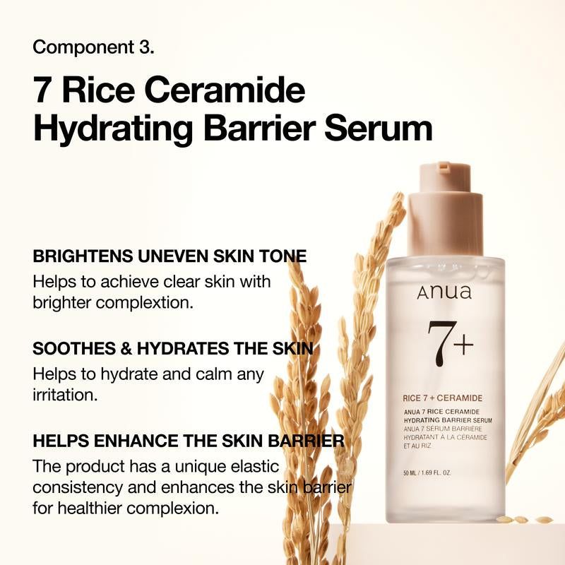 [Anua Official Shop] No.1 Korean Ultimate Rice Skincare Set | Facial Cleanser, Rice Extract, Moisturizer, Glass Skin, Korean Skincare, Collagen Mask, Brightening, Cleansing, Rice Serum