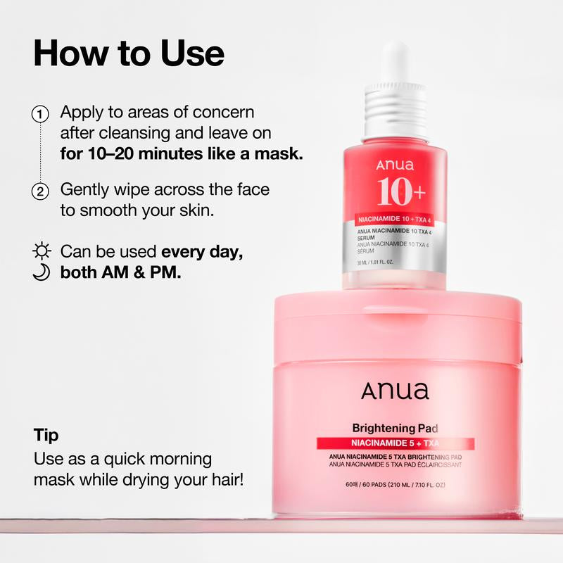 [Anua Official Shop] Niacinamide 5 TXA Brightening Pad (210Ml / 60Pads)｜Toner Pads, Korean Skincare, Glass Skin, Dark Spot Care, Hyperpigmentation, Hydrating, under Eye Care, Smooth Skin