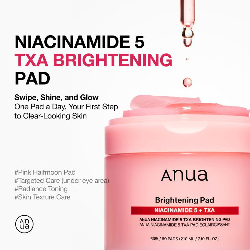 [Anua Official Shop] Niacinamide 5 TXA Brightening Pad (210Ml / 60Pads)｜Toner Pads, Korean Skincare, Glass Skin, Dark Spot Care, Hyperpigmentation, Hydrating, under Eye Care, Smooth Skin