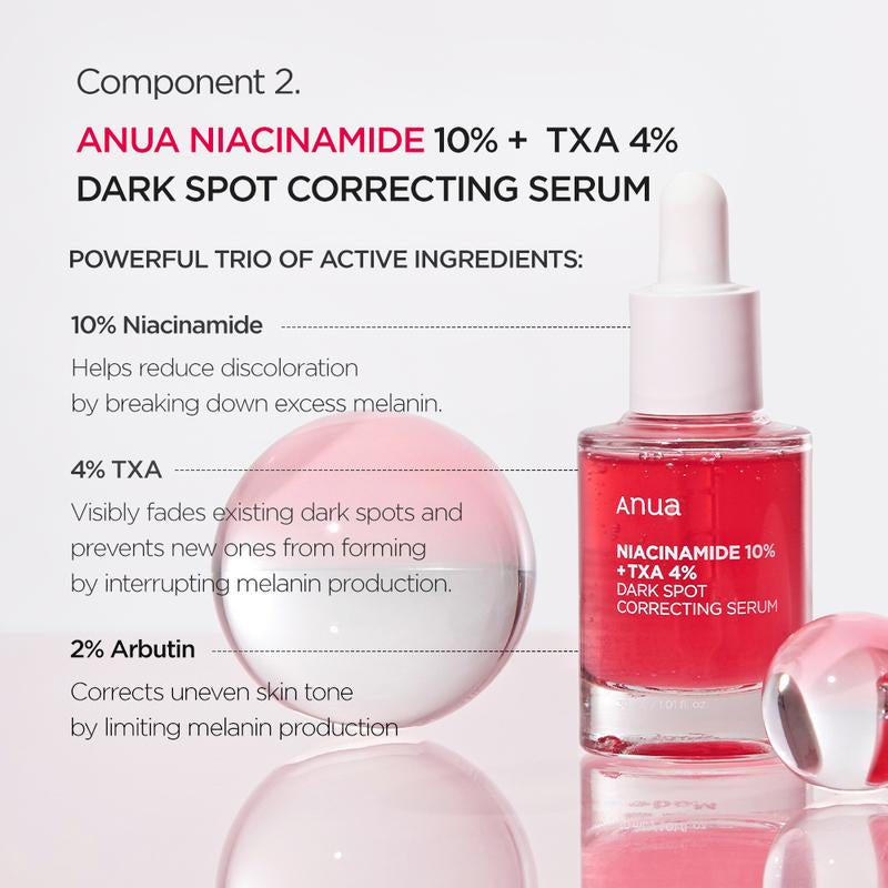 [Anua Official Shop] No.1 Korean Rice Brightening Routine｜Facial Cleanser, Rice Extract Toner, Niacinamide Serum, Korean Skincare