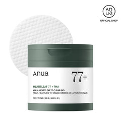 [Anua Official Shop] Heartleaf 77 Toner Pad 70 Sheets with PHA 6.93 Fl.Oz. (205Ml)｜Non-Comedogenic, Mild, Korean Skincare, Skincare Comfort, Smooth Exfoliate, Daily, Gentle, Soothing