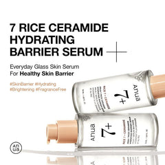 [Anua Official Shop] No.1 Korean 7 Rice Ceramide Hydrating Barrier Serum (50Ml, 1.69 Fl.Oz.) ｜ Skin Repair, Hydrate Skincare for Glass Skin, Korean Skin Care