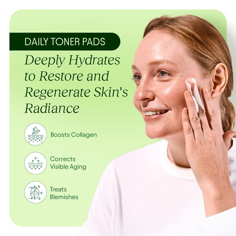 Jiyu Korean Skincare (2-PACK) - Anti-Aging, Dark Spot & Wrinkle Minimizing Toner Pads with Centella Asiatica, Snail Mucin, Niacinamide - 200 Ct.