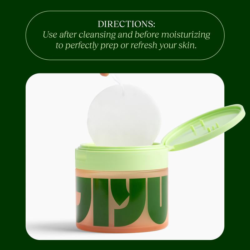 Jiyu Korean Skincare Anti-Aging, Dark Spot & Wrinkle Minimizing Toner Pads with Snail Mucin, Centella Asiatica, Niacinamide, Peptide Complex - 100 Ct.
