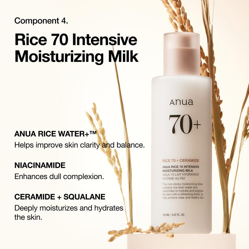[Anua Official Shop] No.1 Korean Ultimate Rice Skincare Set | Facial Cleanser, Rice Extract, Moisturizer, Glass Skin, Korean Skincare, Collagen Mask, Brightening, Cleansing, Rice Serum