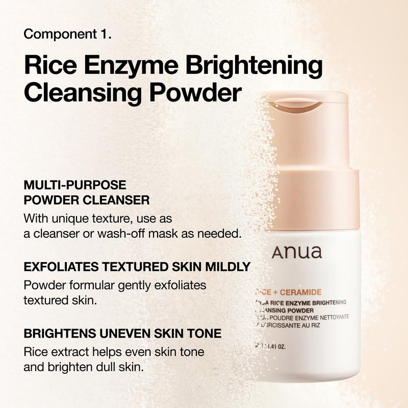 [Anua Official Shop] No.1 Korean Ultimate Rice Skincare Set | Facial Cleanser, Rice Extract, Moisturizer, Glass Skin, Korean Skincare, Collagen Mask, Brightening, Cleansing, Rice Serum