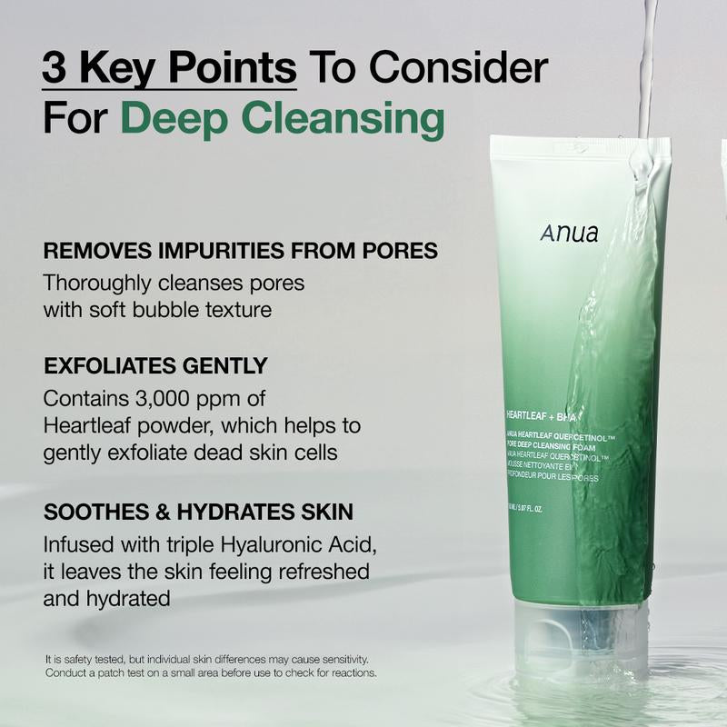 [Anua Official Shop] Skincare Essentials for Beginners | Double Cleanse, Sunscreen, No White Cast, Spf, Facial Wash, Deep Pore Cleanse