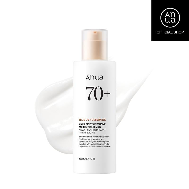 [Anua Official Shop] No.1 Korean Rice 70 Intensive Moisturizing Milk (150Ml, 5.07 Fl.Oz.) ｜ Lightweight Moisturizer for Glass Skin, Korean Skin Care, Rice Water, Hydrating, Lotion, Gentle