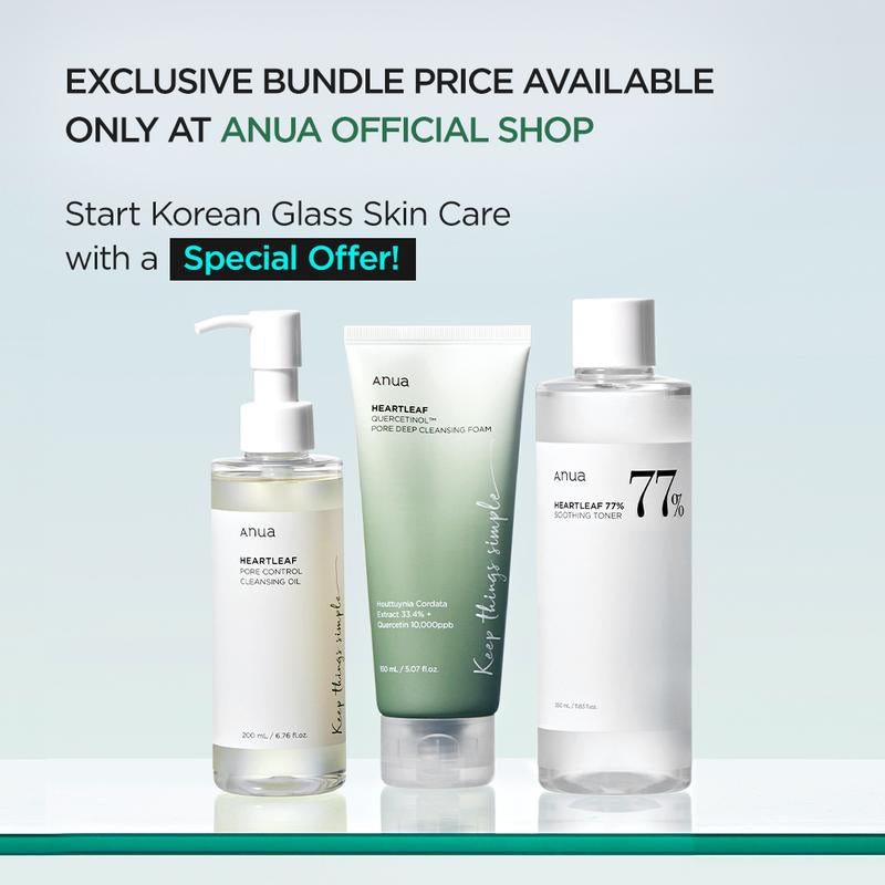 [Anua Official Shop] Anua Essential Trio (Oil Cleanser + Deep Cleansing Foam + Calming Toner) ｜ Gentle Korean Skincare