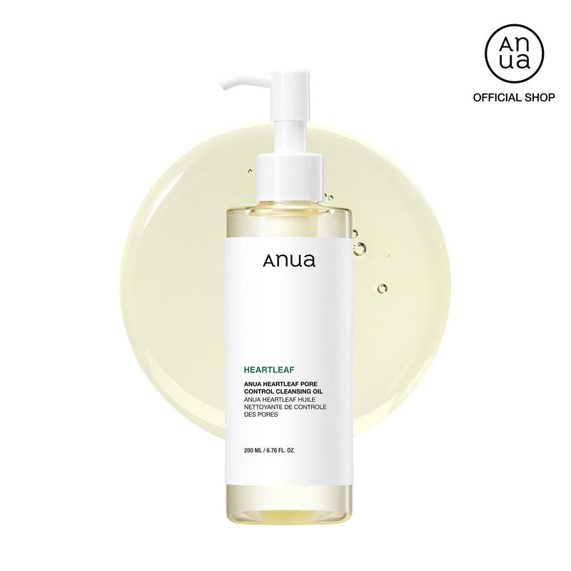 [Anua Official Shop] Heartleaf Pore Control Cleansing Oil 6.76 Fl Oz. (200Ml) ｜Hypoallergenic Makeup Remover, Facial Oil Cleanser, Face Wash, Korean Skincare, Gentle