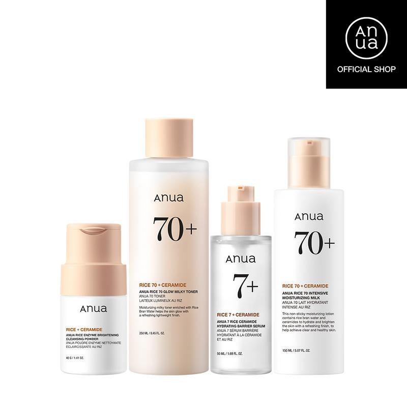 [Anua Official Shop] No.1 Korean Rice Deep Hydration Skincare | Facial Cleanser, Rice Extract Toner, Skin Repair Serum, Moisturizer, Korean Skin Care Brightening Hydrating