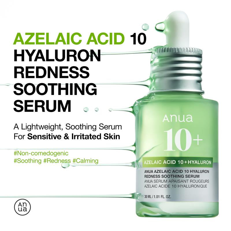 [Anua Official Shop] Azelaic Acid 10 Hyaluron Redness Soothing Serum 1.01 Fl.Oz.(30Ml)｜Azelaicacid, Hyaluronic Acid, Non-Poreclogging, Korean Skincare, Soothing, Redness, Sensitive Skin, Acne-Prone
