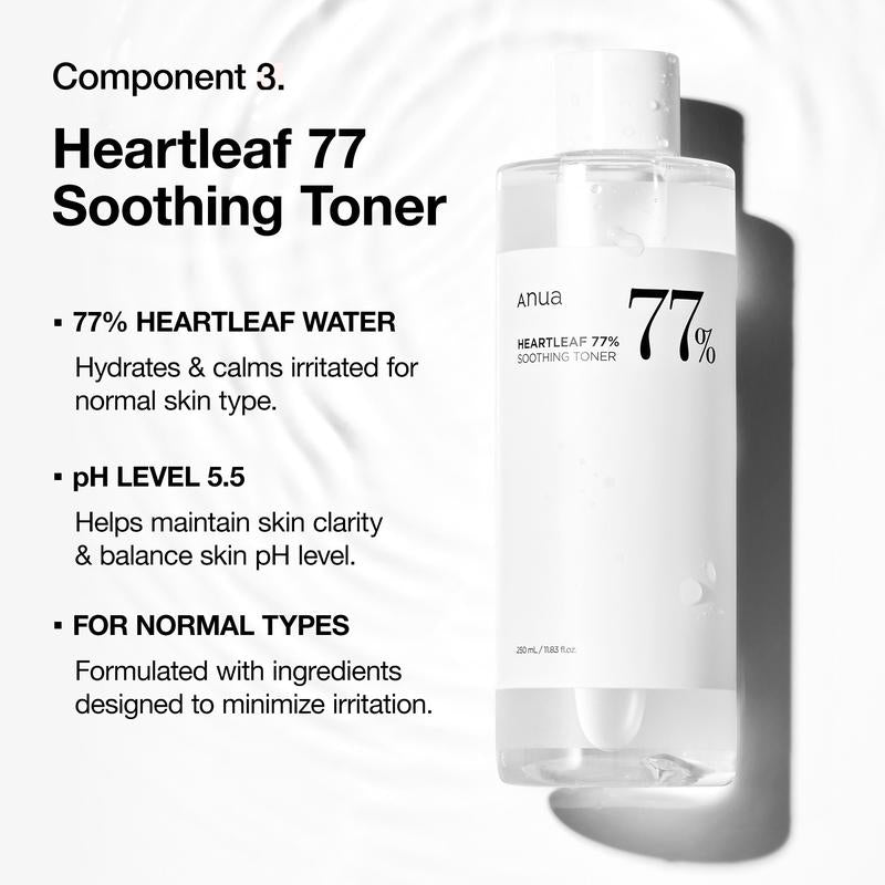 [Anua Official Shop] Anua Affordable Full-Korean Skincare Routine Set