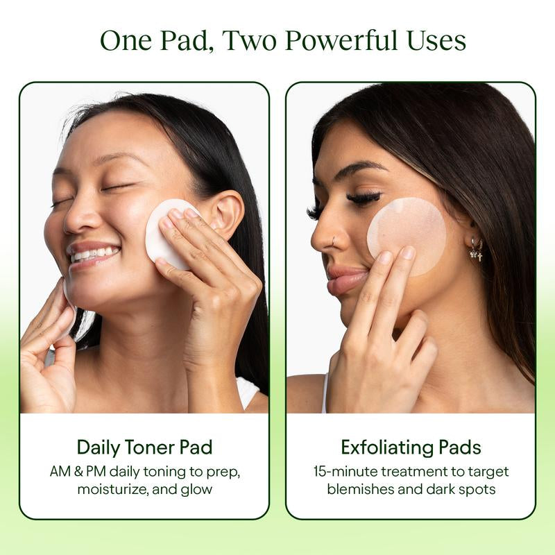 Jiyu Korean Skincare (2-PACK) - Anti-Aging, Dark Spot & Wrinkle Minimizing Toner Pads with Centella Asiatica, Snail Mucin, Niacinamide - 200 Ct.