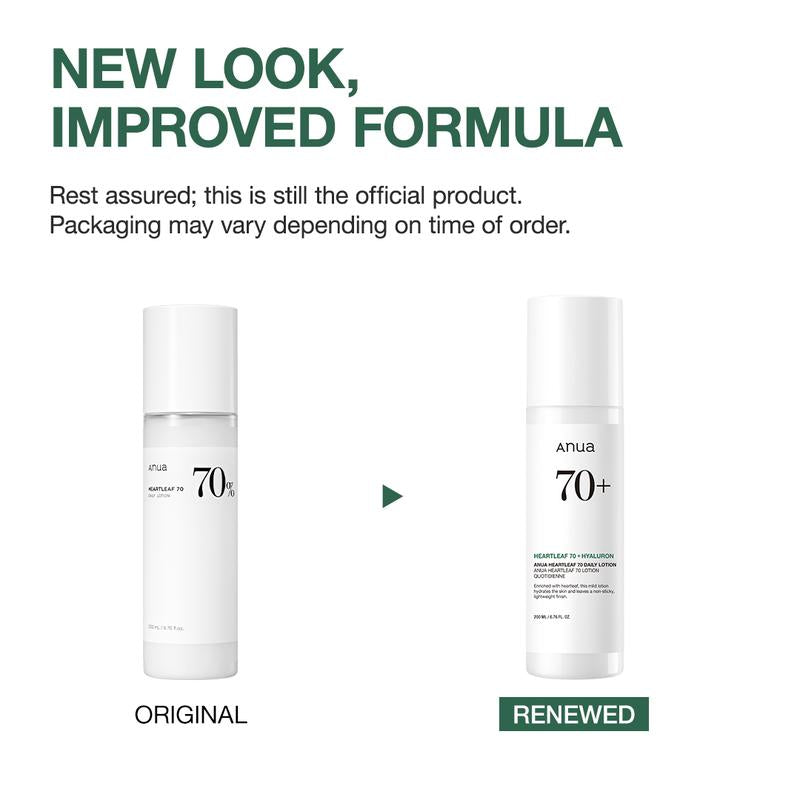 [Anua Official Shop] Heartleaf 70 Daily Lotion 6.76 Fl.Oz. (200Ml) ｜Oily-Skin Moisturizers, Comfort & Hydrate Moisturizer, Korean Skin Care