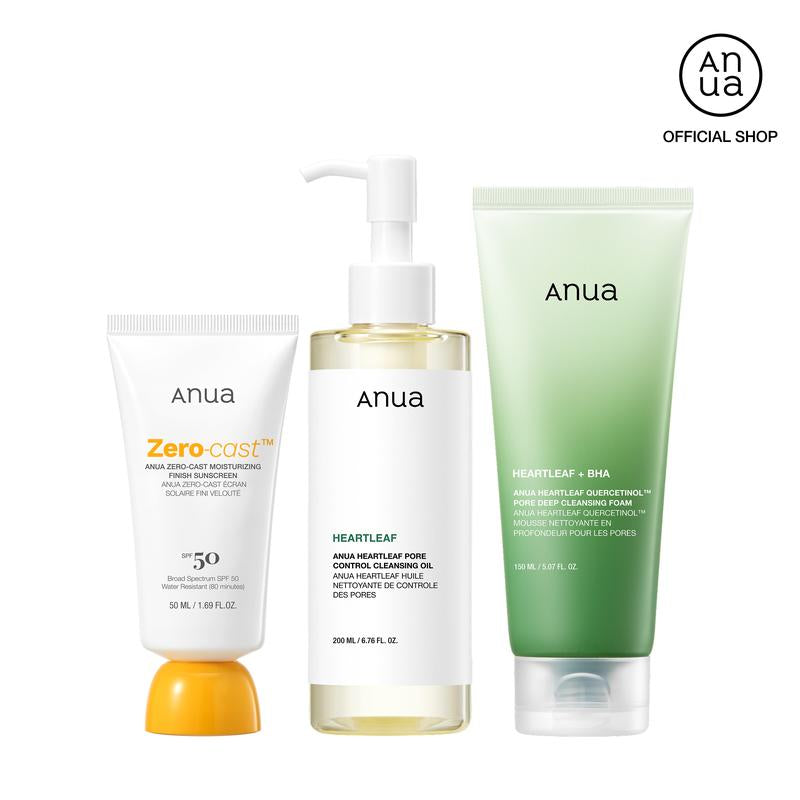 [Anua Official Shop] Skincare Essentials for Beginners | Double Cleanse, Sunscreen, No White Cast, Spf, Facial Wash, Deep Pore Cleanse