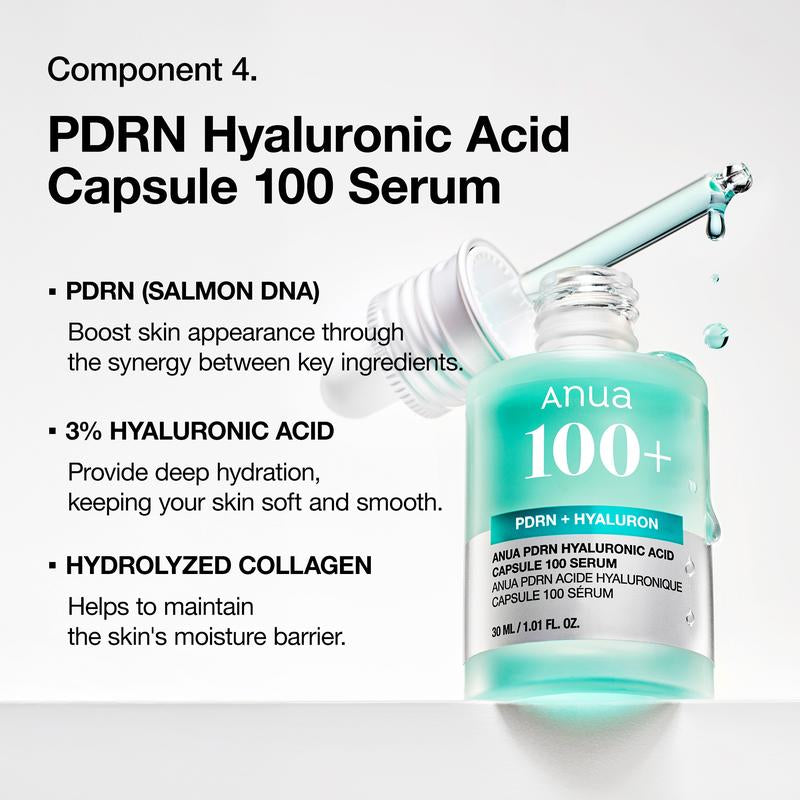 [Anua Official Shop] PDRN Youthful Glow Routine for Winter | Facial Cleanser, Layering Toner, Hydrating Serum, Non Comedogenic, Moisturizer Skincare